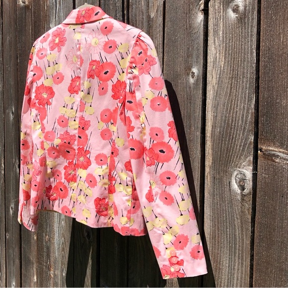 Apostrophe Stretch one button floral blazer size 4 - Picture 12 of 16
